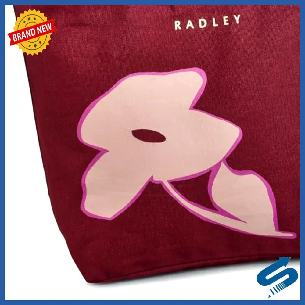 Recycled Canvas Tote Bag Small Crook Zip Top Eco Friendly Floral Design